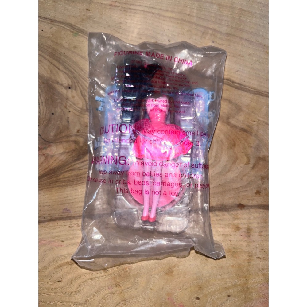 Vintage 1997 Barbie Figurine General Mills Cereal Premium Pink Dress Sealed NIP - Picture 2 of 3